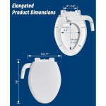 비데 변기 시트 번들 - 비전기 듀얼 노즐 시스템, 간편한 설치 및 청소를 위한 퀵 릴리스(긴 번들) 1 Elongated Seat & Bidet : 블리츠허브003