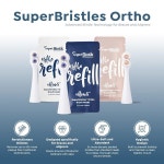 슈퍼마우스 슈퍼브리스 Ultimate8 스마트 브러시 u2013 초소프트 브리스를 위한 Ortho 교체 헤드, 브레이스 주변 60배 더 나은 청소... 