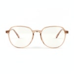 할리 HARLEY 동글이 뿔테안경테 얇고 가벼운뿔테 H5496 C3 투명브라운 : OPTICAL MANIA