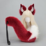 동물 귀 여우 꼬리 털 머리띠 플러시 퍼슈트 할로윈 리얼리틱 만화 전시회 파티 JK 소녀 로리타 애니메이션 코스프레 소품 : yeoulyeoul