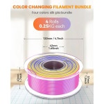 테크베어스 4색 실크 PLA 필라멘트 번들 실크 3D 프린터 필라멘트 반짝이는 실크 텍스 : 유니버셜쇼핑1