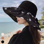 여성나들이 패션 리본 도트 버킷햇 URK-323 : 행복꿈