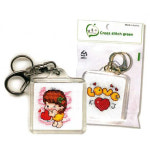 [십자수도안] 사랑부적 - 여 (열쇠고리용) - 상록 : 더십자수