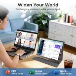 FHD 유에스비 HDMI 여행 사무실 디스플레이 IPS 세컨드 스크린 스마트 커버 내장 스피커 VESA 마운트 노트북 PC Mac : 룰루랄라LULULALA