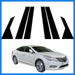 현대 그랜저 HG 현대 아제라 2012 2013 2014-2017 도어 창 광택 블랙 필러 포스트 커버 트림에 맞는 자동차 액세서리 : yeoulyeoul