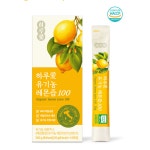 하루애 유기농 레몬즙 100% NFC 유기농 통레몬 착즙액 비타민C 대표과일 레몬주스 1박스 14포 : 아무피플