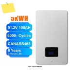 수오어 벽걸이형 수직 태양광 배터리 팩 5KWH-100Ah 51.2V 리튬 이온 풀리 : CN무역1