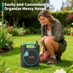 접이식 정원 호스 릴 휴대용 33 FT 벽걸이 또는 물주기, 세차, 반려동물을 위한 모든 길이의 잠금 장치 : Amazing009