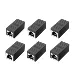 AOPOCKAN TECH RJ45 커플러 이더넷 CAT6 커플러 6팩 라인 모뎀 익스텐더 3 pack RJ45 1 to 1 White : 이지앤28탑