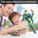 CSNRHG 그린 다곤 사무라이 메치 로봇 롱 스피어 모델 빌딩 블록 장난감 세트 8세 이상 성인 10대 704개 Double Axe Head : 퍼플제2