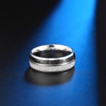 8mm 유럽과 미국 약혼 반지 크로스보더 패션 쌍홈 실크 및 탄소 섬유 : S무역