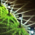 미소디자인 정원꾸미기소품 태양광 정원등 10개입 백색 아파트조경 LED야외조명 화단조명 : 피넛코