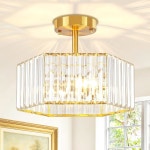 천장 조명, 조명에 가까운 3-라이트 모던, 골드 복도 조명 입구 주방 침실 다이닝 세탁실을 위한 샹들리에 1-Light Black : 블리츠허브003