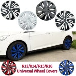 4PCS 자동차 휠 허브캡 R13R14R15R16 인치 범용 커버, 타이어 장식 개조용, 클립온 교체 : 플레인필드