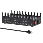다중 장치용 690W 충전소 이중 100W PD PPS 포트가 있는 20포트 USB C 고속 Pro 노트북용 멀티 장치 충전기 도크 태블릿 스마트폰 DM-690... 