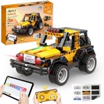 프로그래밍 로봇 키트 아이들의 STEM 교육 빌딩 블록 4-in-1 리모컨 초등학생을 위한 초기 Scratch JR 라디오컨트롤 교육용 6세 이상... 