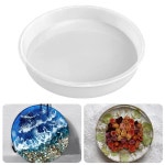 레진월드 14인치 원형 XL 대형 트레이 몰드, 에폭시 수지 주조용 반짝이는 실리콘 보드 테이블 시계 꽃 보존 부케 몰드 홈 데코 10 : 핫딜바잉