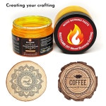 빅썸 우드 버닝 키트 4온스 DIY 제작을 활성화 페이스트 미니 스크래퍼 템플릿 스티커 페인트 브러시 목재 캔버스 데님에 정확하고... 