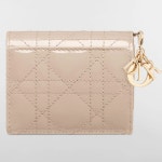 디올 레이디 로투스 파우더 베이지 페이턴트 여자 반지갑 S0181OVRB M51U : 꽃보다명품