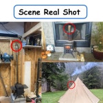 바디릴 2.36인치 스토브 파이프, 야외 캠핑용 90도 굴뚝 스테인리스 스틸 연도 2개, 캠핑용 우드 스토브, 캠핑용 스토브 액세서리, 직경 6cm(90... 