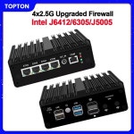 토프톤  컴퓨터 인텔 셀러론 J6412 6305 J5005 팬리스  PC 4 LAN i226-V 2.5G 방화 소프트 라우터 NVMe pfSense : 비니미니파파4