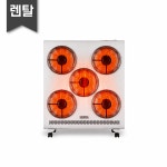 [렌탈] 업소용 하이라이트 5구 1일렌탈 전기히터 단기대여 15평형대 사무실 식당 전기난방기/NKH-F3000HL : mbc렌탈