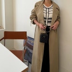 스미스11 001 벨티드 트렌치 / 베이지,블랙 : 어썸블루25