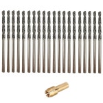 Drilax 20Pc 2.5mm 다이아몬드 드릴 비트 세트 Dremel 호환 1콜릿 유리 1.5mm : 루나마켓1