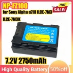 소니 알파 Α7III ILCE-7M3 Α7R A7R3 A7C α7c A9 / ILCE-9 α9S 용 NP-FZ100 7.2V 2750mAh 카메라 배터리 : 트윈즈구대2
