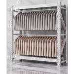 창고 철제행거 대용량 옷걸이 랙 세탁소 의류매장 2단 2봉 화이트 150x40x200 : 스피드행복직구