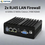 듀얼 LAN 팬리스  PC 인텔 코어 i5 5200U i3 셀러론 J1900 N2840 6xUSB  방화 라우터 컴퓨터서버 : 비니미니파파4