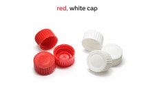 HDPE  Hitachi 20ml yellow Bottle 히타치 전용시약보틀 18개입 1박스 화이트 캡 레드캡 선택가능 캡 포함 가격 : 주식회사 한길메디텍