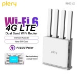 플레리 4G 와이파이 라우터 폰 모뎀 LTE 2.4GHz 듀얼 밴드 300Mbps 기가비트 2 LAN 무선 SIM 카드 : 레이크  컴퍼니