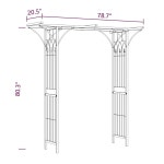 vidaXL 가든 아치, 클라이밍 플랜트 결혼식 파티용 아치 트렐리스, 고강도 건설, 내후성, 80.3인치 높이 x 78.7인치 W 블랙 : 아마세상마켓