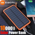 Xiomi 태양 광 발전 은행 야외 휴대용 10000mh 충전기 iPhe Smsun Huwei 용 호환 120W 고속 : 블루스토어26