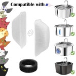 16피스 고양이 분수 필터 교체품 2L 100온스 2L 5L 84온스 DS 97 8+8 Pack : West Mart