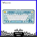 VLKYRIE VK MG 75 자기 스위치 키보드 트라이 모드 무선 블루컬러투스 Rt0.01 맞춤형 기계식 Pc 액세서리 : 블루마켓26