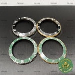 38MM 파란색-녹색 빛나는 시계 액세서리 RLX 케이스 서브에 맞는 검정색 세라믹 인서트가있는 스틸 베젤 116610 : 위시마켓01