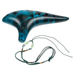 호환  1 세트 오카리나 블루 12 홀 알토 C 초보자를 악기 휴대용 전통 민족 오카리나 악기 : 노아파팡