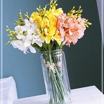 학교 조화 관공서 사무실 예쁜 거실 후리지아꽃 꽃장식 24EW9721A2 : 주담주담