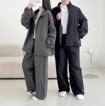 남녀공용 하프넥 2컬러 스트릿 집업 : 더블 D Studio