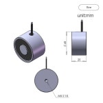 H4025 24v 40 25mm 24v 미니 원형 전 20kg 고 1Pc : 코어상품마켓