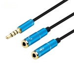 3.5mm 오디오 분배기 케이블 연장 남성 2 여성 잭 마이크 Y Aux 휴대폰 PC MP3 헤드폰 : 소이나