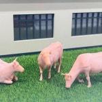 농촌 생태 사육 가축 펜, 돼지 및 소 장식품, 창고, 조립 모델, 1/87/64 신제품 : 바이월드2