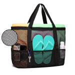 빅사이즈 대용량 수납 메쉬 시스루 비치백 방수가방 물빠짐 해변 수영 피트니스 : milt