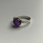 타원 자수정 반지 oval amethyst ring : mou mou