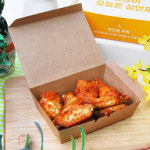 김밥 사이드 튀김 타코야끼 일회용 용기 크라프트 도시락 미니, 600개 : 오렌지포장