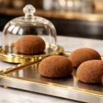 푸른마을 면세점 두바이 쫀득쿠키 초코 두쫀쿠 겉바속촉 초콜릿 디저트 간식 50g, 4개 : 푸른마을농수산