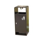 공원 쓰레기통 야외 공공장소 야외휴지통 원목 학교 대용량 은색 스텐 펜션 : 릴리유스마켓