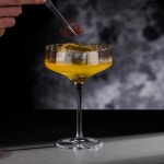 안경 샴페인 글래스 수직 패턴 마티니 액세서리 타워 280ml 280ml : 토탈이즈